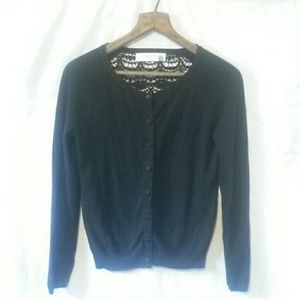 SPARROW lace back cardigan Medium cashmere blend